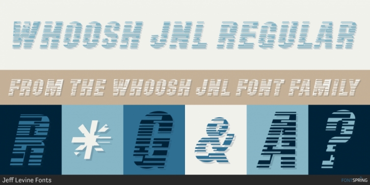 Whoosh JNL font preview