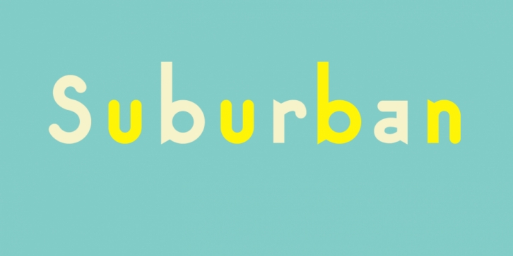 Suburban font preview