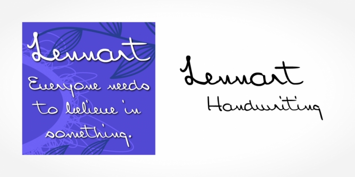 Lennart Handwriting font preview