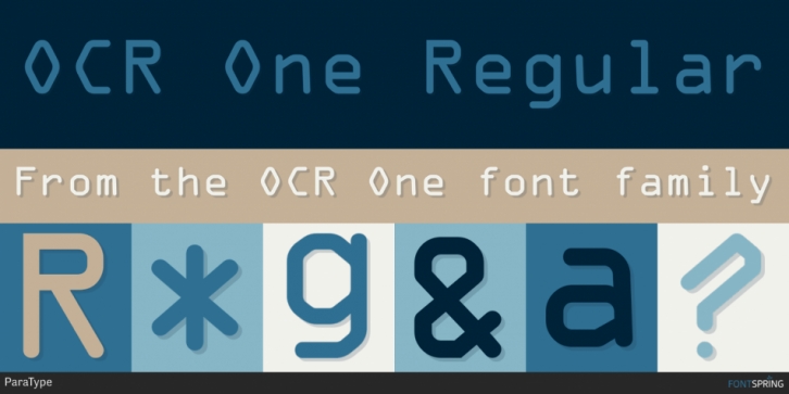 OCR One font preview