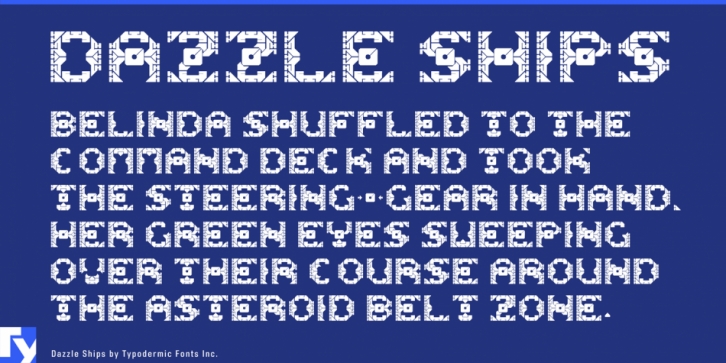 Dazzle Ships font preview