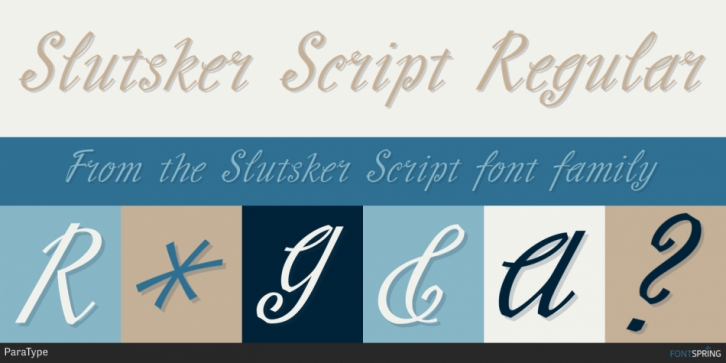 Slutsker Script font preview