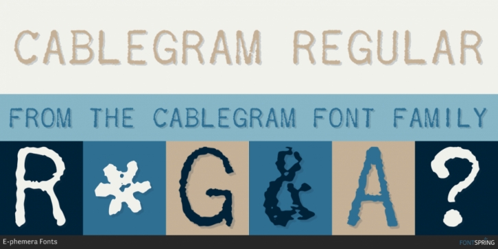 Cablegram font preview