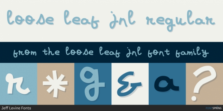 Loose Leaf JNL font preview