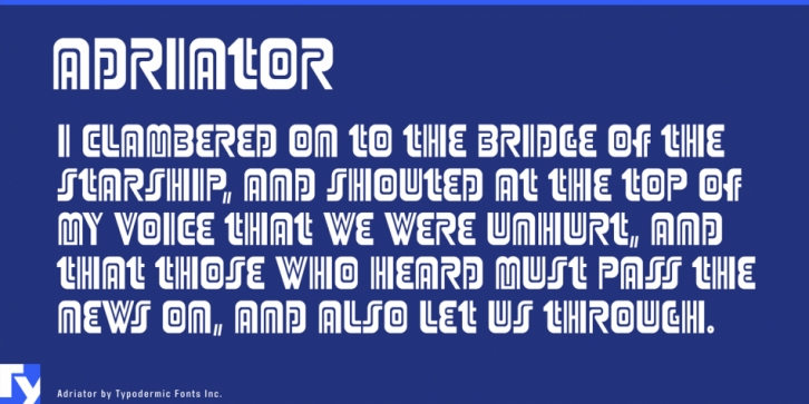 Adriator font preview