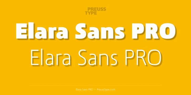 Elara Sans PRO font preview
