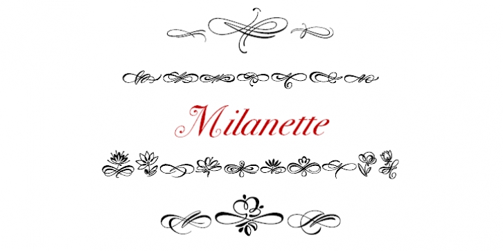 Milanette font preview