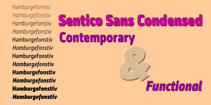 Sentico Sans DT Condensed font preview