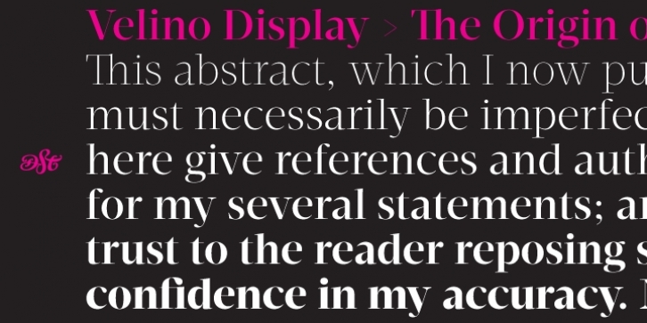 Velino Display font preview