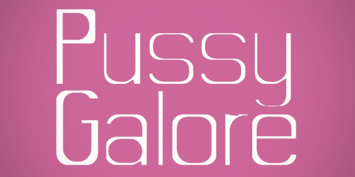 CA Pussy Galore font preview