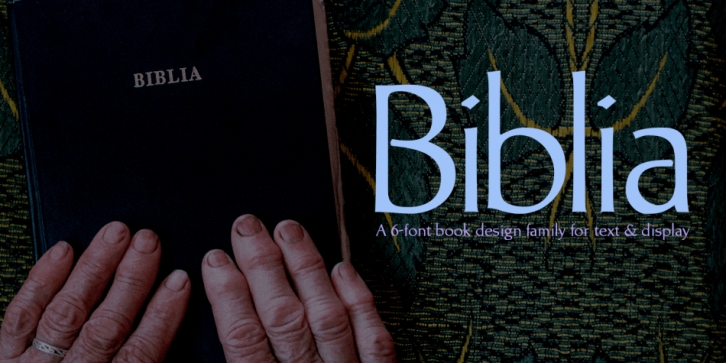 Biblia font preview