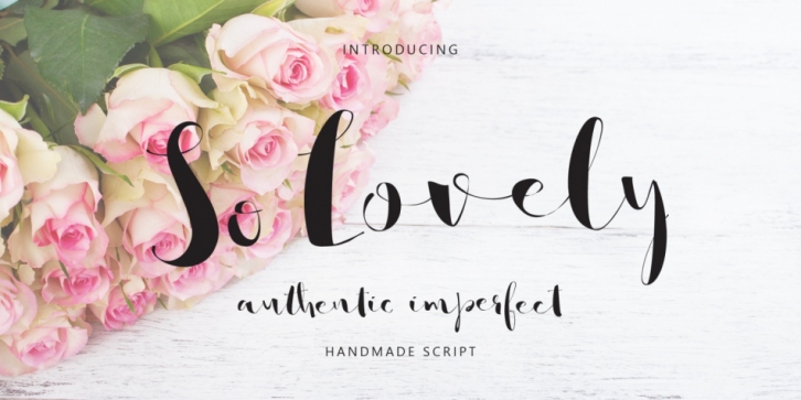 So Lovely font preview