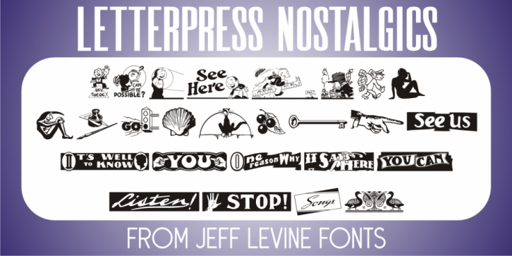 Letterpress Nostalgics JNL font preview
