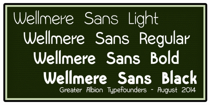 Wellmere Sans font preview