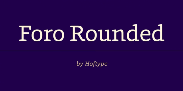 Foro Rounded font preview