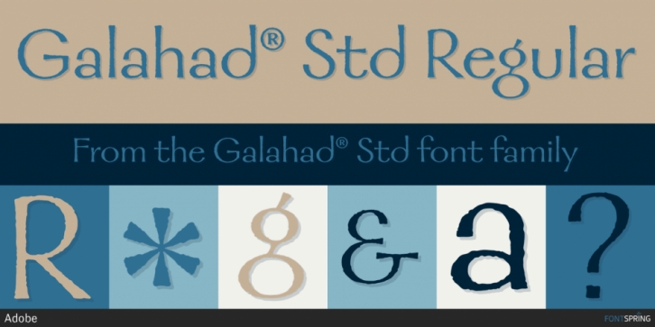 Galahad Std font preview