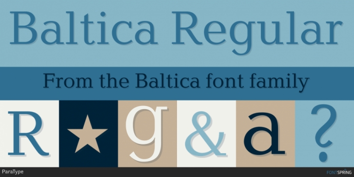Baltica font preview