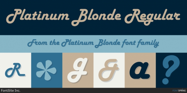 Platinum Blonde font preview