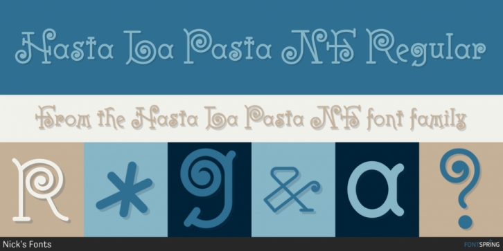 Hasta La Pasta NF font preview