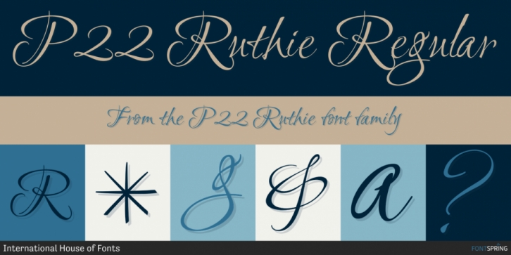 P22 Ruthie font preview