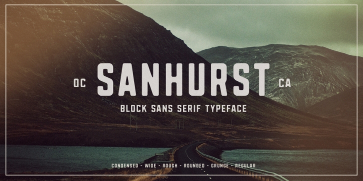 Sanhurst font preview