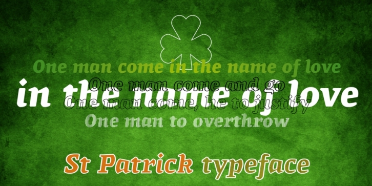St Patrick font preview