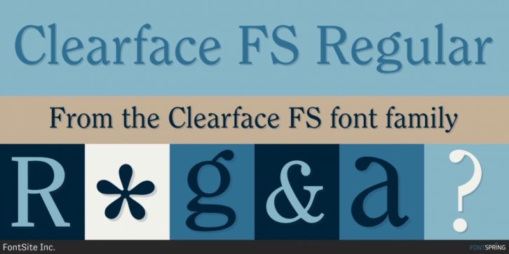 Clearface FS font preview