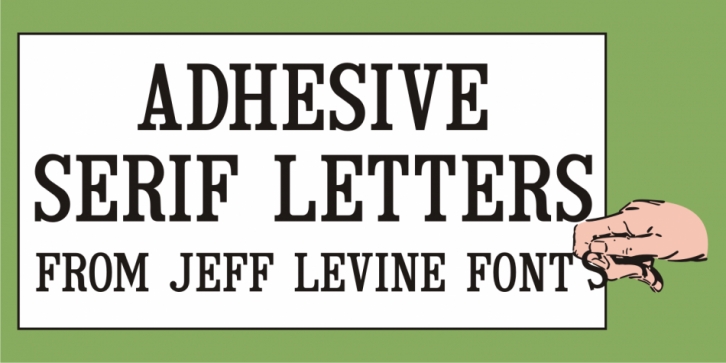 Adhesive Serif Letters JNL font preview