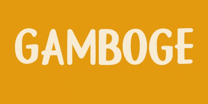 Gamboge font preview