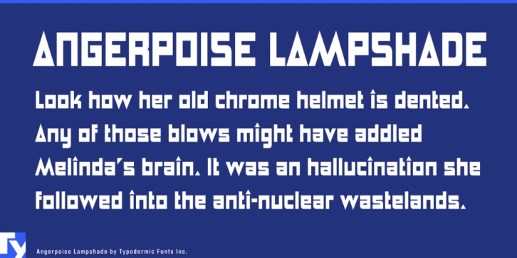 Angerpoise Lampshade font preview