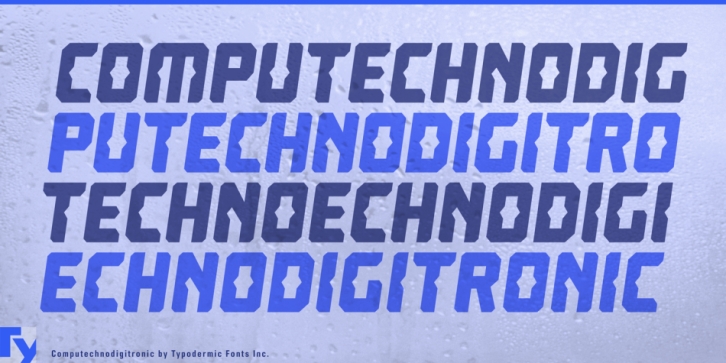 Computechnodigitronic font preview