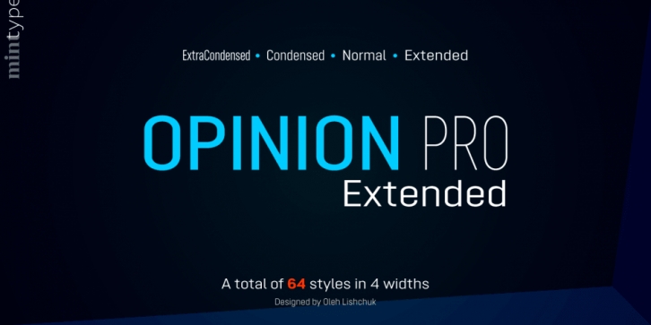 Opinion Pro Extended font preview