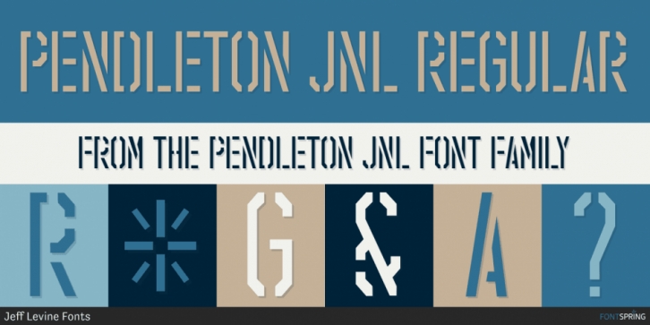 Pendleton JNL font preview