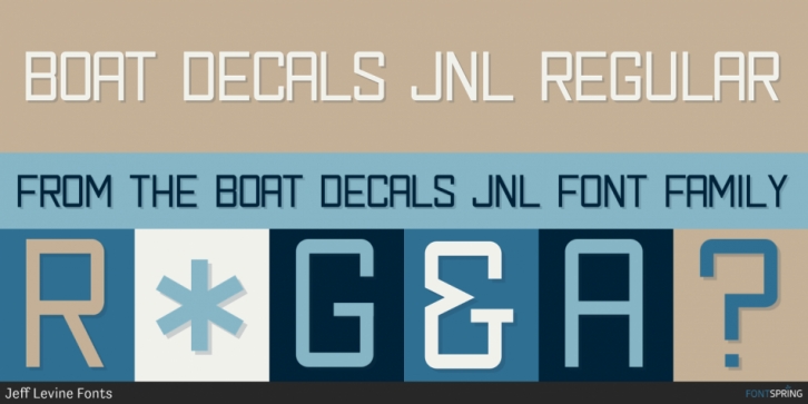 Boat Decals JNL font preview