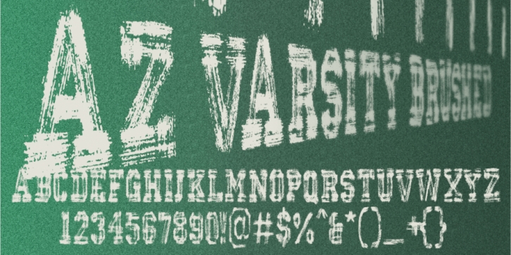 AZ Varsity Brush font preview