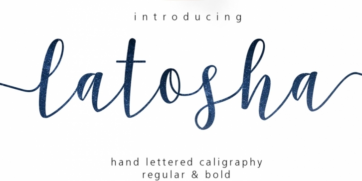 Latosha Script font preview