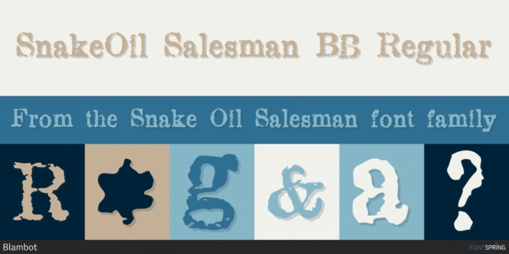 Snake Oil Salesman font preview