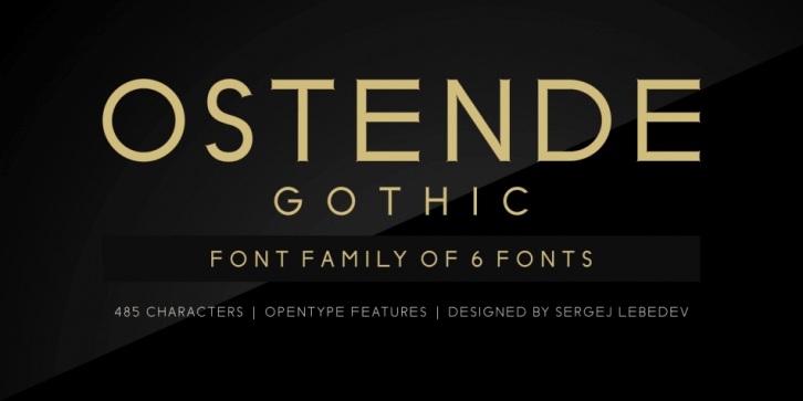 Ostende Gothic font preview