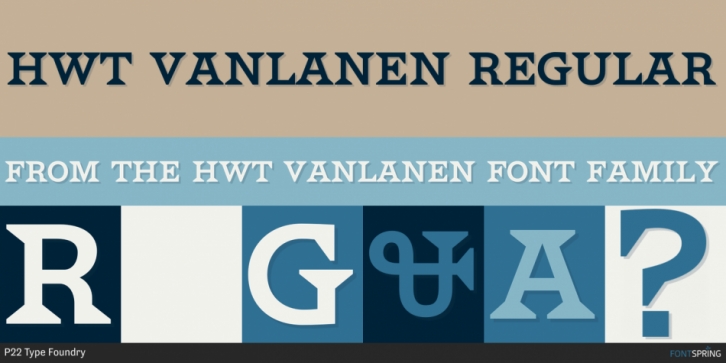 HWT Vanlanen font preview