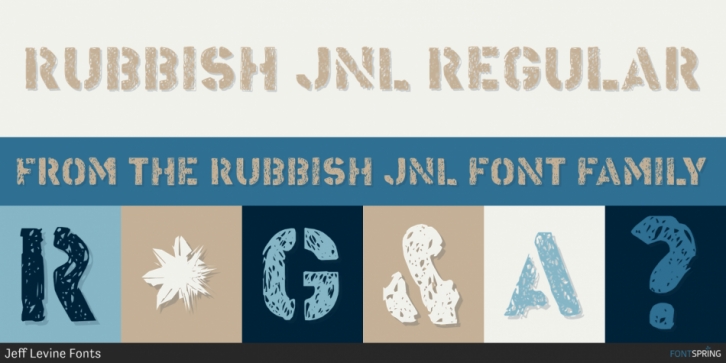 Rubbish JNL font preview