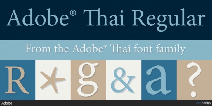 Adobe Thai font preview