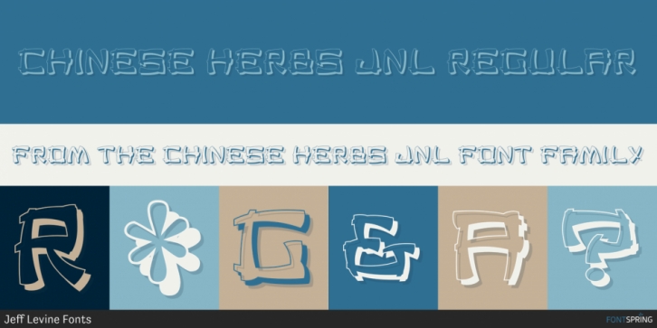 Chinese Herbs JNL font preview