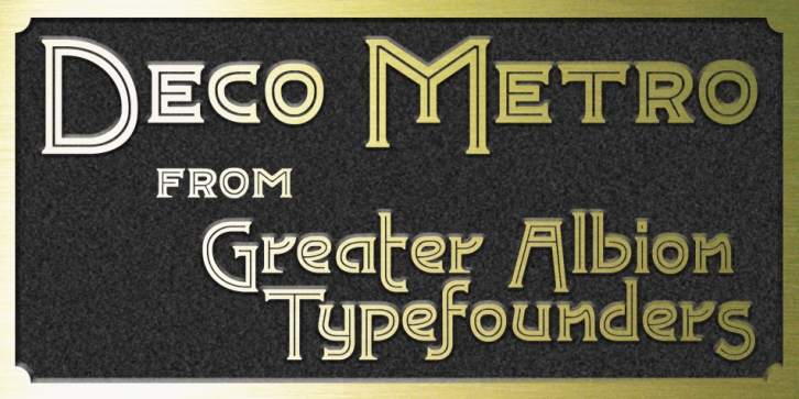 Deco Metro font preview