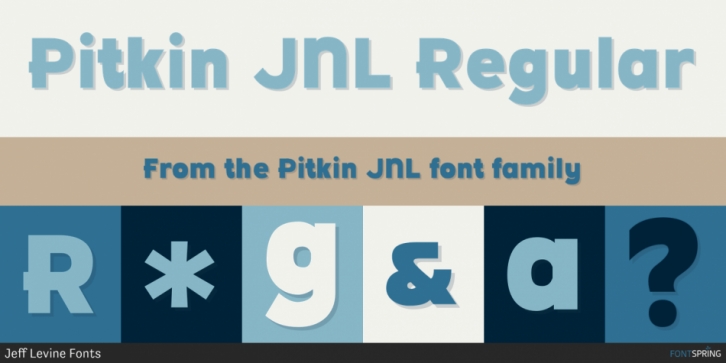 Pitkin JNL font preview