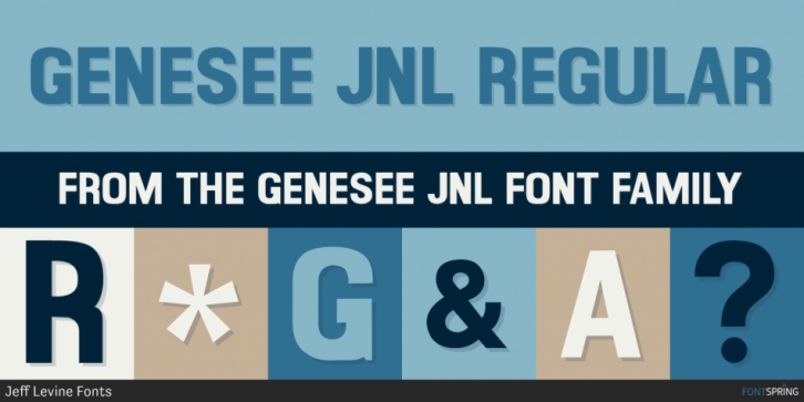 Genesee JNL font preview