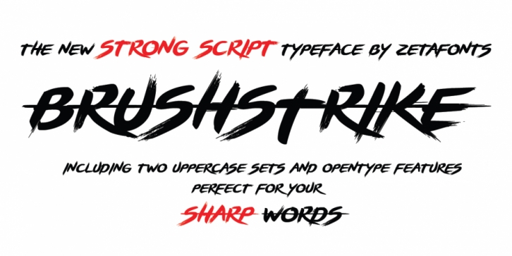 Brush Strike font preview