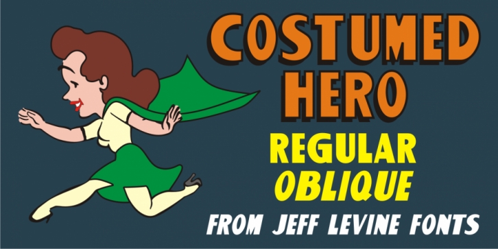 Costumed Hero JNL font preview