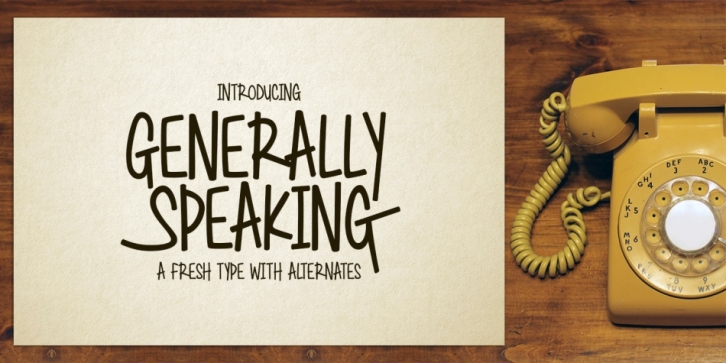 Generally Speaking font preview