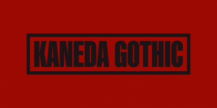 Kaneda Gothic font preview