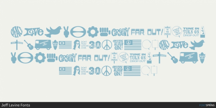 Sixties Symbols JNL font preview